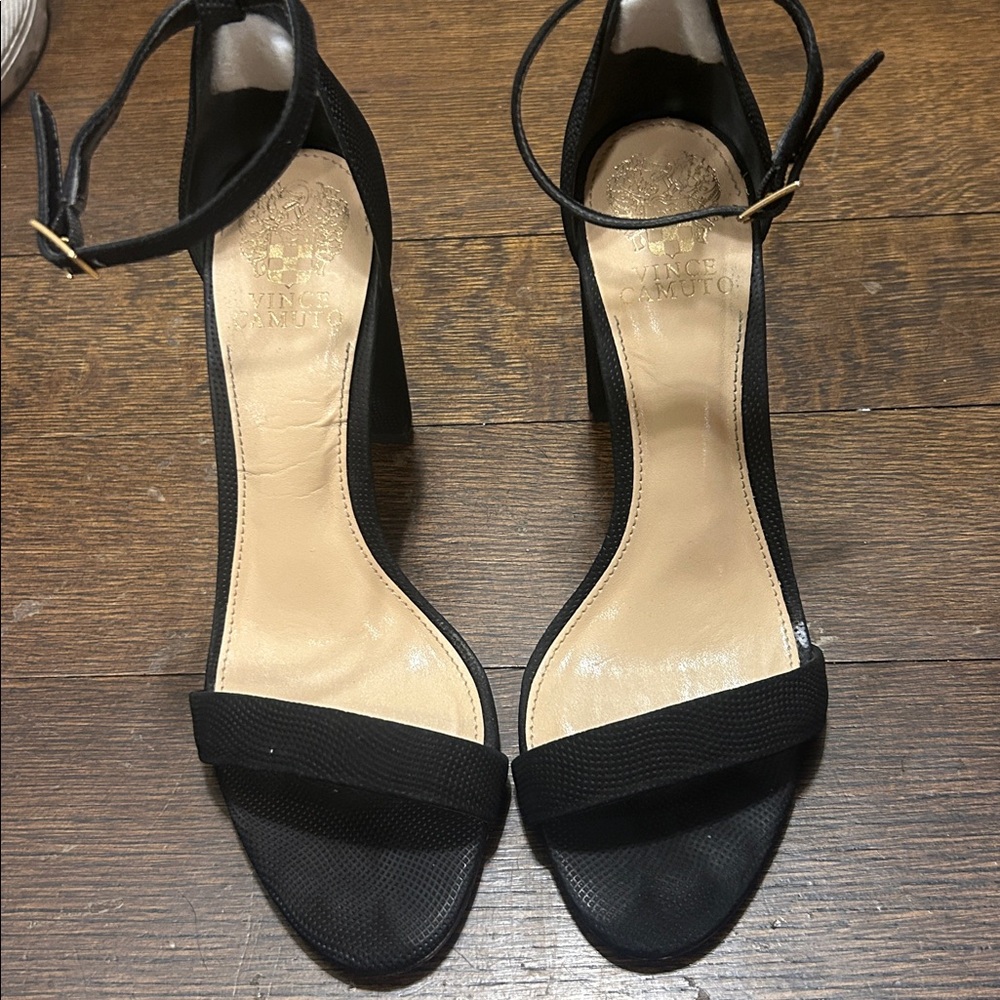 Vince Camuto Black Ankle Strap Sandals